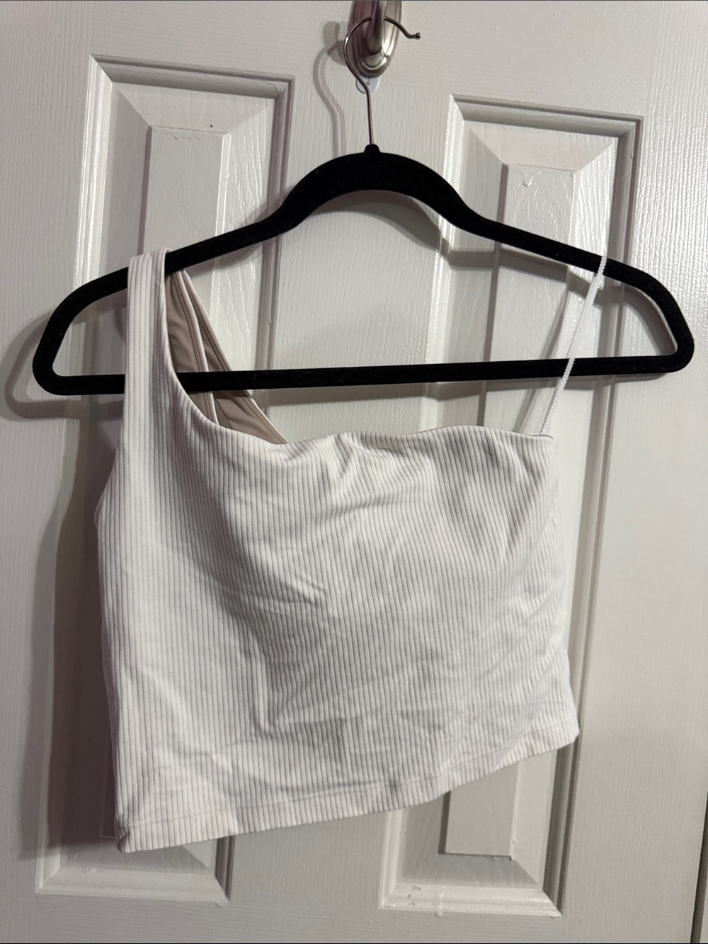 Asymmetrical Ribbed Nulu Tank/Bra